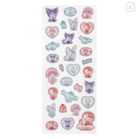 Japan Sanrio Glitter Resin Sticker - Characters : Ladies Gentlemen - 1
