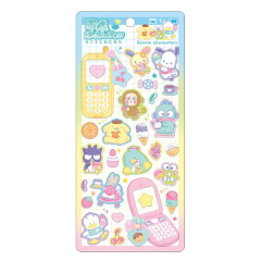 Japan Sanrio Clear Sticker - Characters : Y2K Heisei Retro Glitter Blue