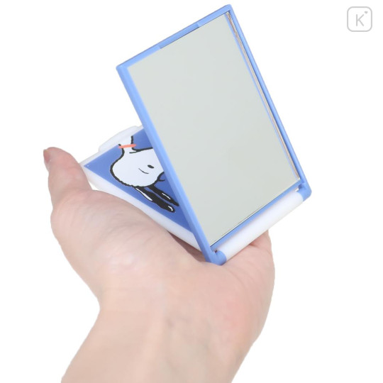 Japan Peanuts Folding Mirror - Snoopy : Ghost Blue - 2