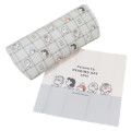 Japan Peanuts Glasses Case - Snoopy : Reading Day Ghingam Grey - 2