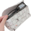 Japan Peanuts Glasses Case - Snoopy : Reading Day Ghingam Grey - 3