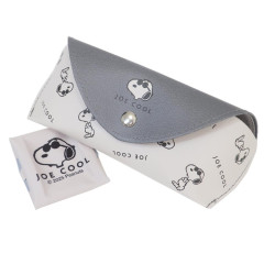 Japan Peanuts Glasses Case - Snoopy : Joe Cool Grey