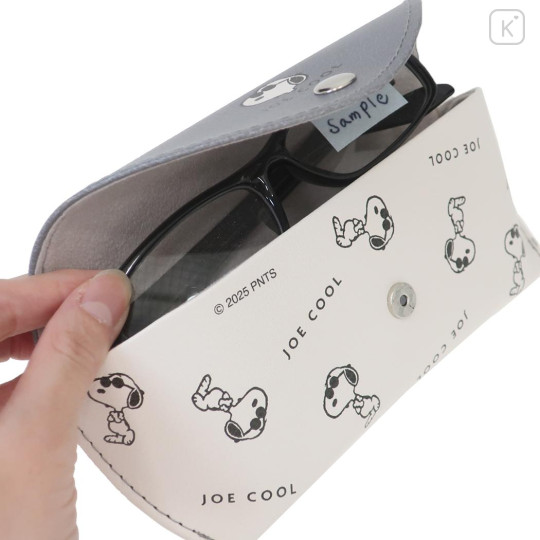 Japan Peanuts Glasses Case - Snoopy : Joe Cool Grey - 3