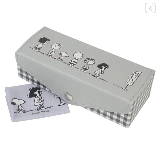 Japan Peanuts Double Glasses Case - Snoopy : Kids Grey - 1