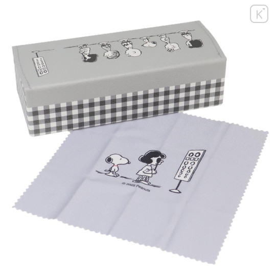 Japan Peanuts Double Glasses Case - Snoopy : Kids Grey - 2