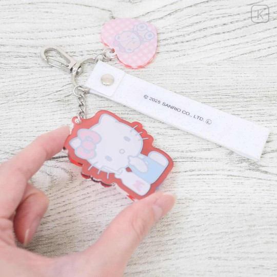 Japan Sanrio Glitter Tag Keychain - Hello Kitty & Tiny Chum - 2