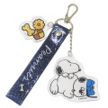 Japan Peanuts Glitter Tag Keychain - Snoopy : Brother Olaf - 1