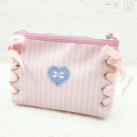 Japan Sanrio Ribbon Cosmetic Pouch - My Melody : Dolly Mix - 2