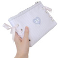 Japan Sanrio Ribbon Cosmetic Pouch - Little Twin Stars : Dolly Mix - 2