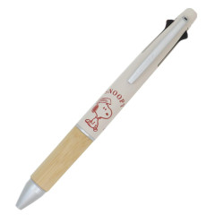 Japan Peanuts Jetstream 4&1 Bamboo Multi Ballpoint Pen + Mechanical Pencil - Snoopy : Beige