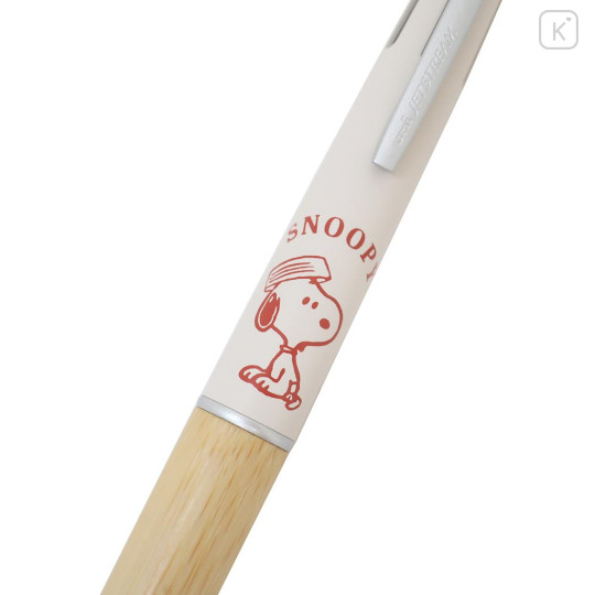 Japan Peanuts Jetstream 4&1 Bamboo Multi Ballpoint Pen + Mechanical Pencil - Snoopy : Beige - 3