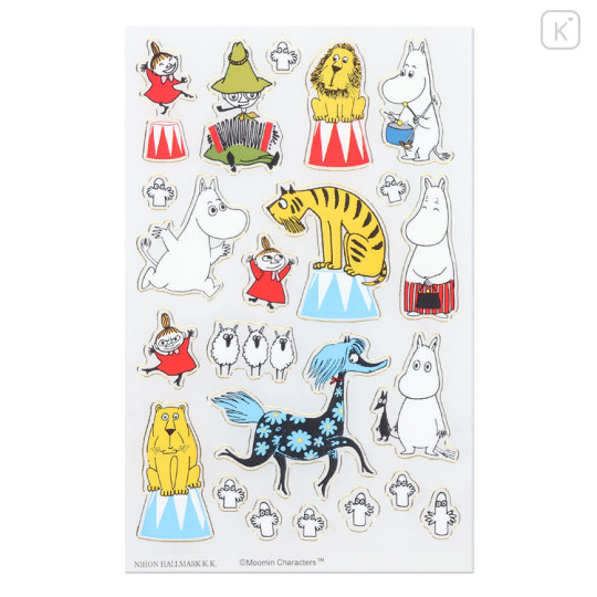 Japan Moomin Hallmark Gold Sticker - Moomin : Animals - 2