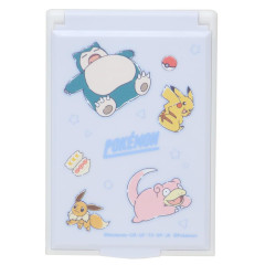 Japan Pokemon Folding Mirror - Eevee & Pikachu & Snorlax : Enjoy Sweets