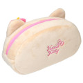 Japan Sanrio Fluffy Plush Pen Case - Hello Kitty : Face Y2K Tanned - 2