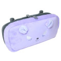 Japan Sanrio Twin Fluffy Plush Pen Case - Kuromi & Baku : Face - 2