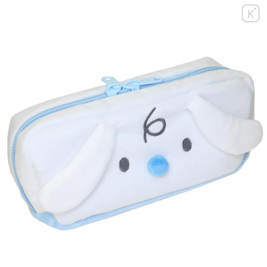 Japan Sanrio Twin Fluffy Plush Pen Case - Cinnamoroll & Milk : Face - 2
