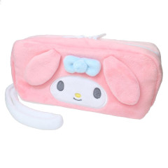 Japan Sanrio Twin Fluffy Plush Pen Case - My Melody & My Sweet Piano : Face