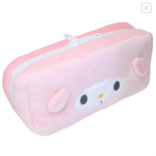 Japan Sanrio Twin Fluffy Plush Pen Case - My Melody & My Sweet Piano : Face - 2