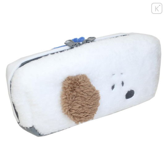 Japan Peanuts Twin Fluffy Plush Pen Case - Snoopy : Brother Andy & Olaf - 2