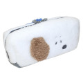 Japan Peanuts Twin Fluffy Plush Pen Case - Snoopy : Brother Andy & Olaf - 2