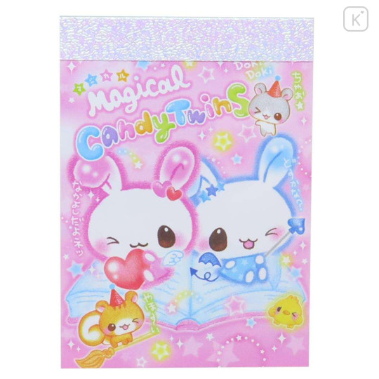Japan Mini Notepad - Fluffy Rabbit Pink : Heisei Retro - 1