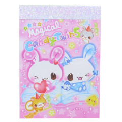 Japan Mini Notepad - Fluffy Rabbit Pink : Heisei Retro