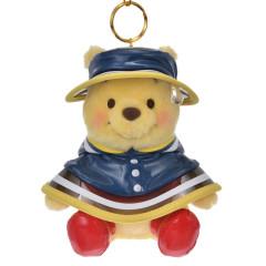 Japan Disney Store Plush Keychain - Pooh : Raindrop & Raincoat