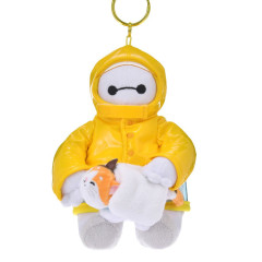 Japan Disney Store Plush Keychain - Baymax : Raincoat