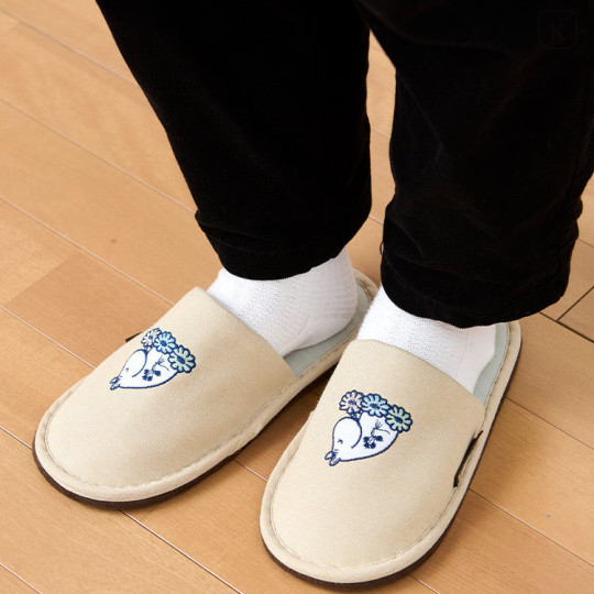 Japan Moomin Room Slippers - Moomintroll : Flower - 3