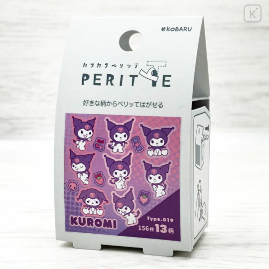 Japan Sanrio Karakara Peritte Roll Sticker - Kuromi : Life - 1