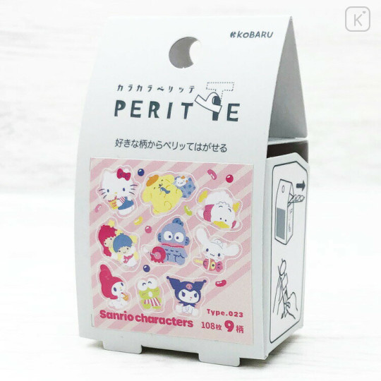 Japan Sanrio Karakara Peritte Roll Sticker - Characters Sweets - 1