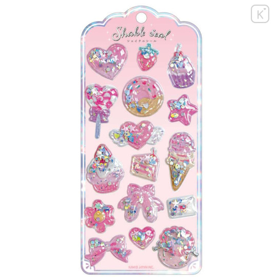 Japan Shake Shake Capsule Seal Sticker - Sweets Pink 3D - 1