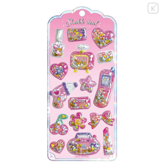 Japan Shake Shake Capsule Seal Sticker - Fun Pink 3D - 1