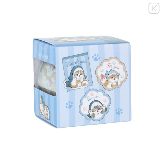Japan Mofusand Masking Roll Sticker - Cat : Shark Message - 2