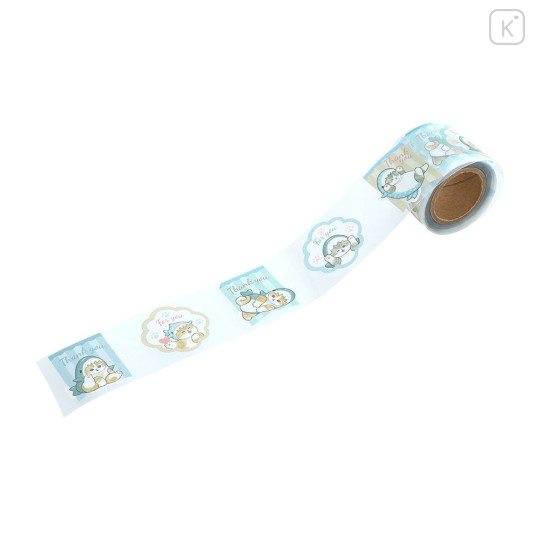 Japan Mofusand Masking Roll Sticker - Cat : Shark Message - 5