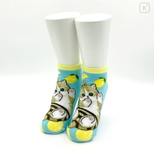 Japan Mofusand Ankle Socks - Cat : Bee Mint Lemon - 2