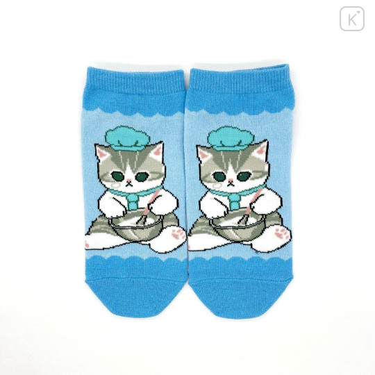 Japan Mofusand Ankle Socks - Cat : Pastry Chef Blue - 1