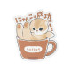 Japan Mofusand Vinyl Sticker - Workplace Intervention Team Nyan Cat : Meow Bring Good Luck
