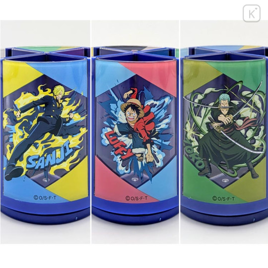 Japan One Piece Rotating Pen Stand - Luffy & Zoro & Sanji - 2