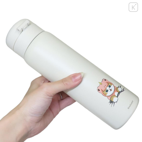 Japan Mofusand Stainless Steel One Push Bottle 480ml - Cat Dinosaur Nyan - 2