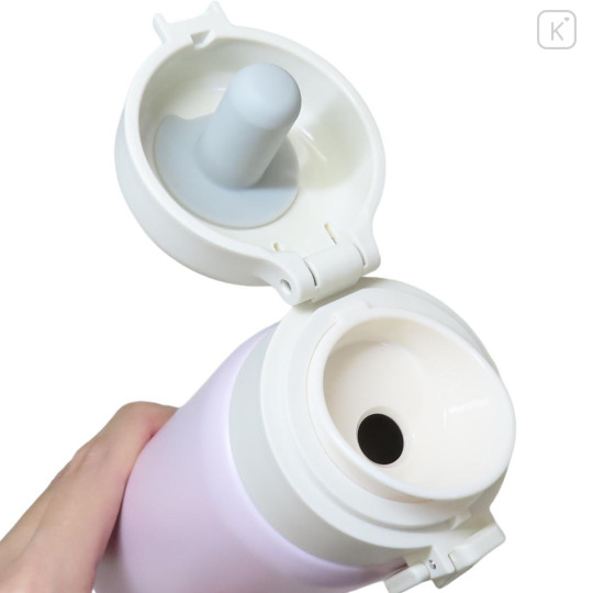 Japan Mofusand Stainless Steel One Push Bottle 350ml - Cat Donut Nyan Pink - 3