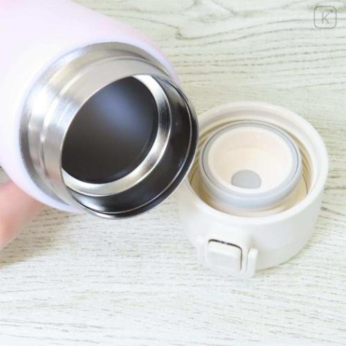 Japan Mofusand Stainless Steel One Push Bottle 350ml - Cat Donut Nyan Pink - 4