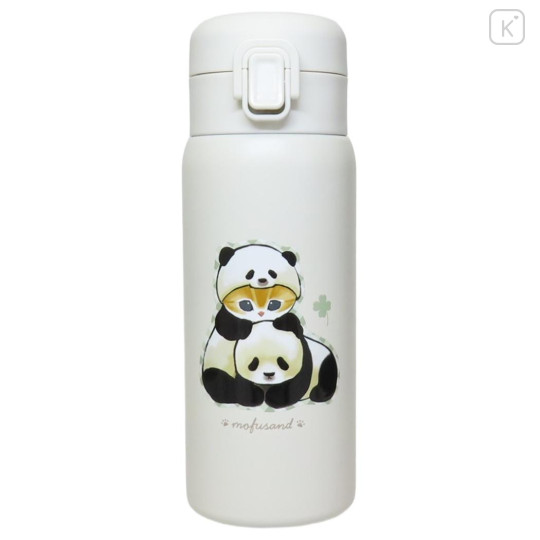 Japan Mofusand Stainless Steel One Push Bottle 350ml - Cat Panda Nyan - 1