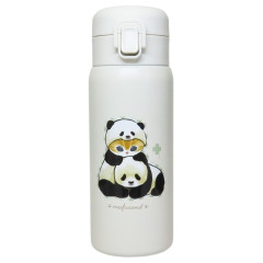 Japan Mofusand Stainless Steel One Push Bottle 350ml - Cat Panda Nyan