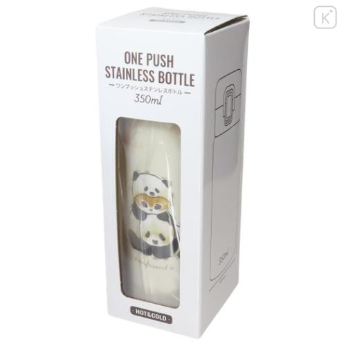 Japan Mofusand Stainless Steel One Push Bottle 350ml - Cat Panda Nyan - 5