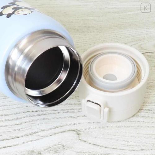 Japan Mofusand Stainless Steel One Push Bottle 480ml - Cat Panda Nyan Blue - 4