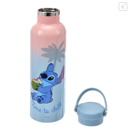 Japan Disney Store Stainless Steel Bottle 750ml - Stitch : Time To Chill - 6