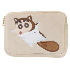 Japan Crayon Shin-chan Pouch & Tissue Case - Shinnosuke Nohara : Light Brown Flying Squirrel