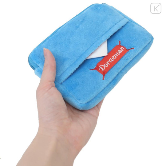 Japan Doraemon Pouch & Tissue Case - Doraemon : Blue Smile - 2