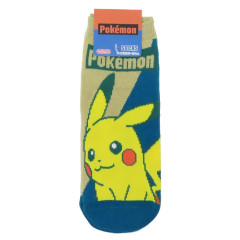 Japan Pokemon Men Socks - Pikachu : Smile Deep Blue Green
